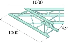 Sistem truss în 3 puncte Alutruss TRILOCK E-GL33 C-19 2-Way Corner 45°