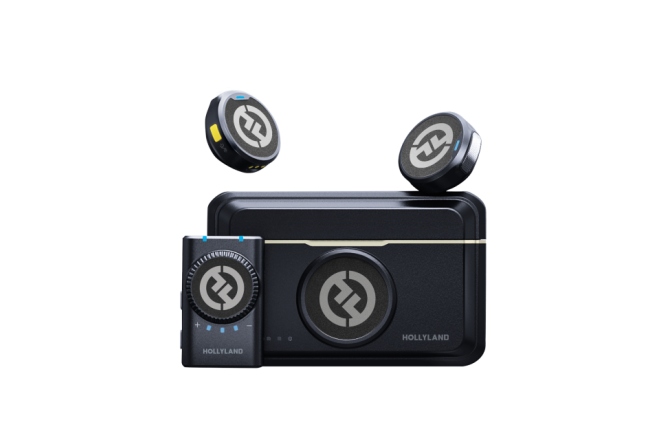 Sistem wireless digital Hollyland Lark M2 Camera Duo Shine Charcoal