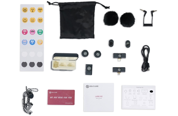 Sistem wireless digital Hollyland Lark M2 Combo Shine Charcoal