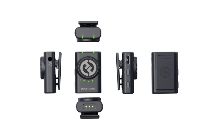 Sistem wireless digital Hollyland Lark M2 Combo Shine Charcoal