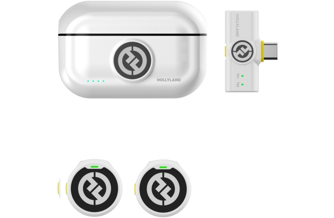 Sistem wireless digital Hollyland Lark M2 USB-C Plug Duo Ivory White
