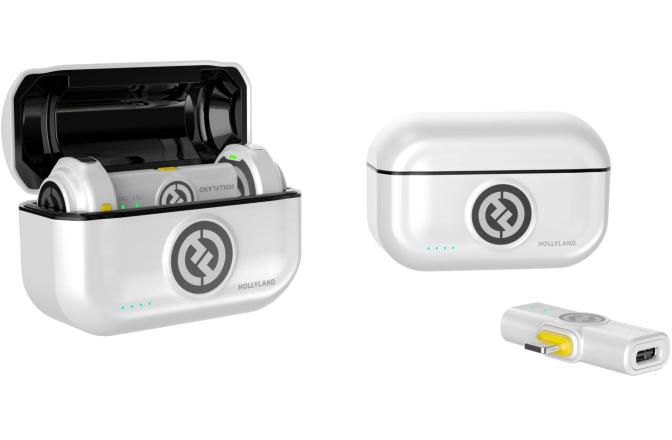 Sistem wireless digital Hollyland Lark M2 USB-C Plug Duo Ivory White