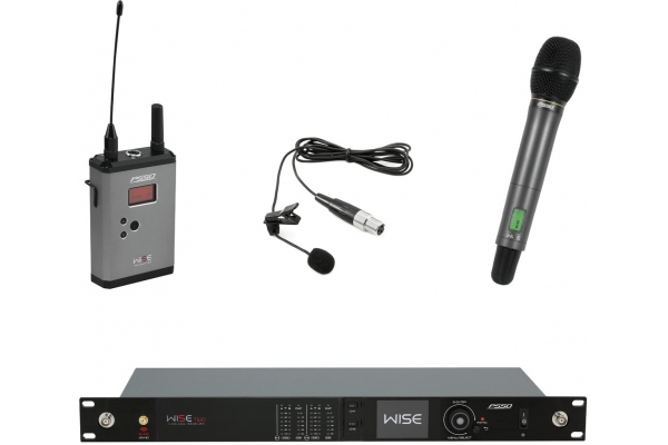 Set WISE TWO + Dyn. wireless microphone + BP + Lavalier 518-548MHz