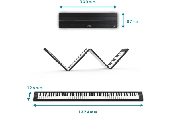 Carry-On Folding Piano 88 Touch Black — 3