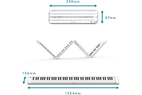 Carry-On Folding Piano 88 Touch White — 4