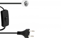 Soclu cu cablu Eurolite GU-10 Socket Power Cable, Plug, Switch
