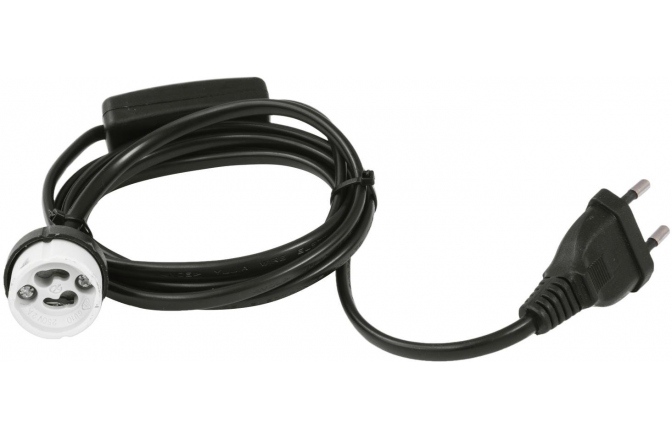 Soclu cu cablu Eurolite GU-10 Socket Power Cable, Plug, Switch