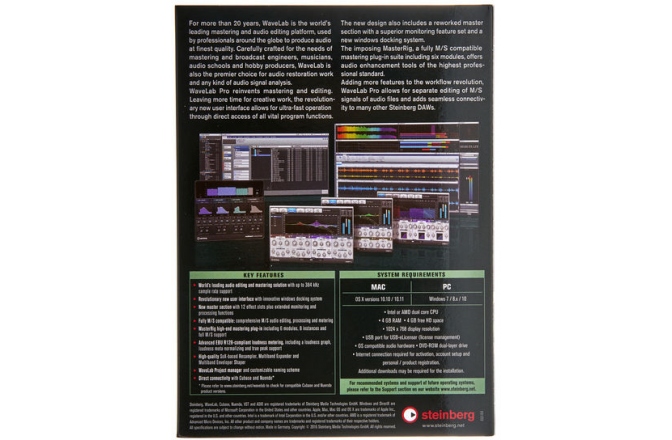 Software de editare si masterizare audio Steinberg Wavelab Pro 9