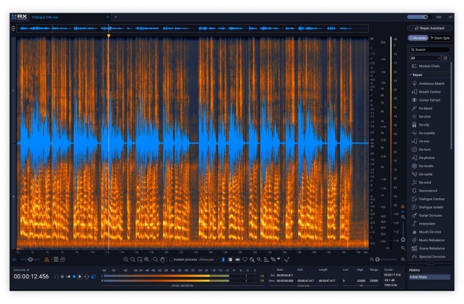 Софтуер за възстановяване на аудио iZotope RX 12 Advanced Audio Restoration Software (Download)