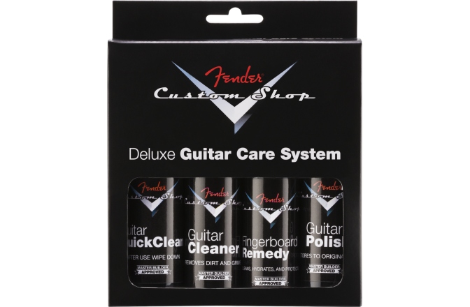 Soluții de Curățare Chitară Fender Custom Shop Deluxe Guitar Care System 4 Pack Black