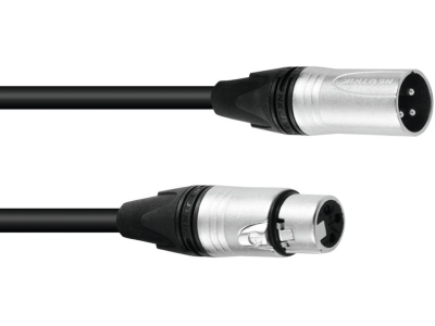 DMX XLR 3pin 15m bk Neutrik