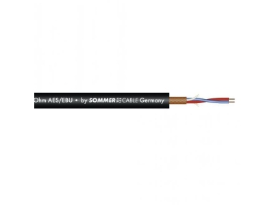 Microphone cable AES/EBU 2x0.14 BK SC-Micro-Stage