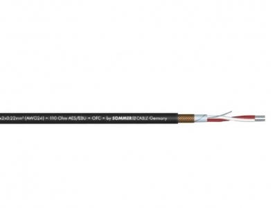DMX cable 2x0.22 100m bk SC-Semicolon