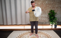 Spirit Drum Meinl Sonic Energy 15.35'' Spirit Drum, Goat Head, 7 Chakra Gemstones