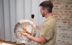 Spirit Drum Meinl Sonic Energy 15.35'' Spirit Drum, Goat Head, 7 Chakra Gemstones