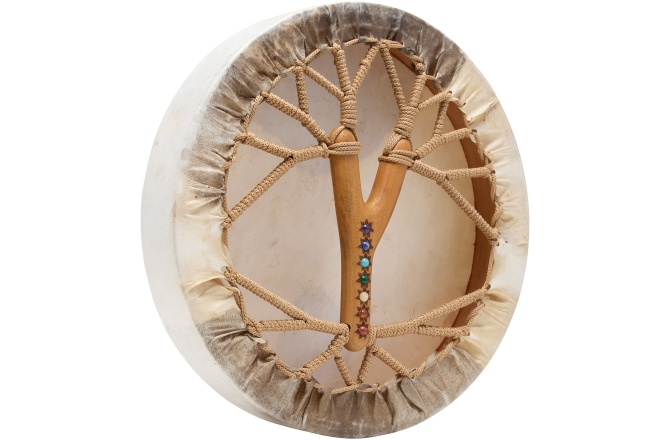 Spirit Drum Meinl Sonic Energy 15.35'' Spirit Drum, Goat Head, 7 Chakra Gemstones