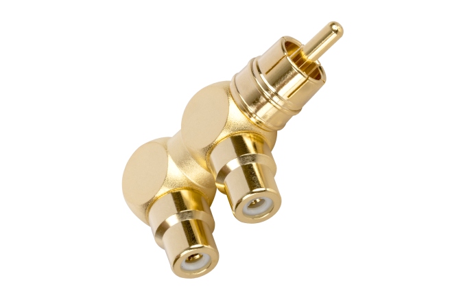 Splitter RCA tip Y, tata - 2x mama,  Audioquest M22F-HRD placat cu aur