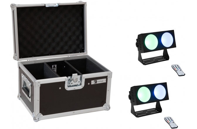 Spoturi LED Eurolite Set 2x LED CBB-2 COB RGB Bar + Case