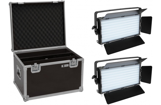Spoturi LED Eurolite Set 2x LED PLL-480 QCL Panel + Case