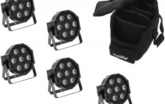 Spoturi LED Eurolite Set 5x LED SLS-7 HCL Spot + Soft Bag