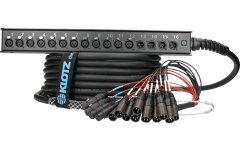 Stage box multicore Klotz StraightLink 12/4 XLR 3p16-channel - single ground - 10 m
