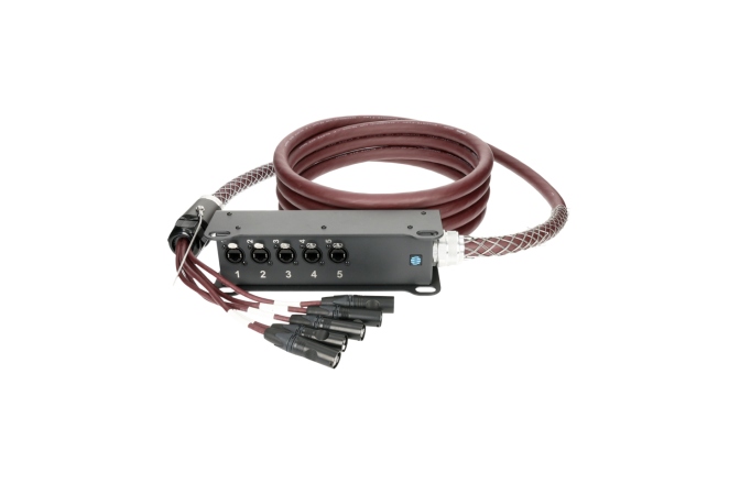 Stagebox / Multicore date  Klotz RamCAT 5-fold network multicore system, highly flexible RC5-LB5V cable, TrussLink stagebox, heavy duty versionCAT5e (S/UTP) / etherCON - etherCON - 40 m