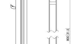 Stalp de legatura Connect-it  Vogels PUC 2408 Pole, 80cm, max.40kg, negru