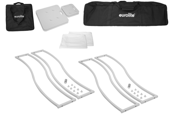 Stand efecte de DJ Eurolite 2x Stage Stand 150cm curved incl. Cover and Bag, white