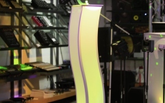 Stand efecte de DJ Eurolite 2x Stage Stand 150cm curved incl. Cover and Bag, white