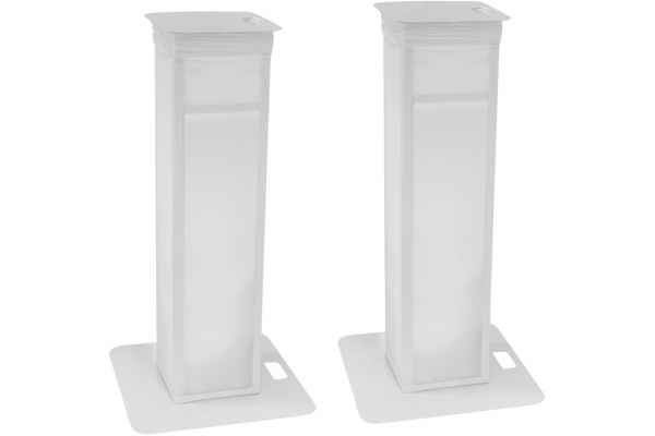 2x Stage Stand variable incl. Cover and Bag, white