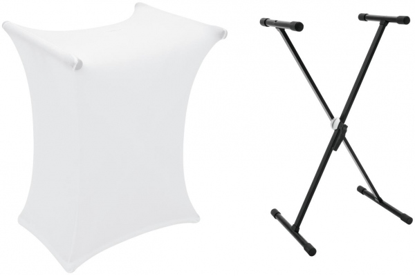 Set SVT-1 Keyboard Stand + Cover white