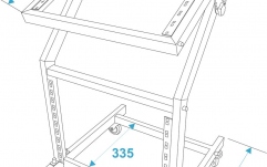 Stativ rack Omnitronic Rack Stand 12U/10U adjustable on Wheels