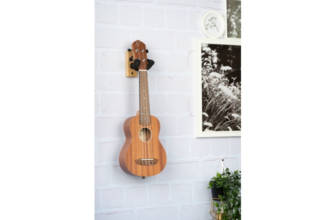 Stativ Ukulele Ortega Adjustable Guitar Wall Hanger - Birch