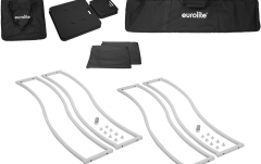 Stative de lumini pentru DJ Eurolite 2x Stage Stand 150cm curved incl. Cover and Bag, black