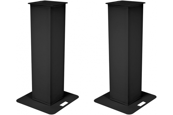 2x Stage Stand 150cm incl. Cover and Bag, black