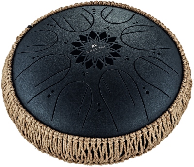 Meinl Steel Tongue B Minor Sonic Energy Medium Octave Steel Tongue Drum Black B Minor 432Hz 8 Notes 10''/25cm MOSTD1BK