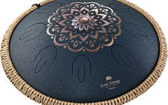 Steel Tongue Drum Meinl Sonic Energy Octave Steel Tongue Drum, Navy Blue, Engraved floral design, D Amara, 9 Notes, 16" / 40 cm