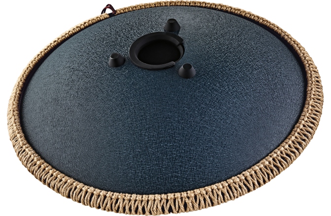 Steel Tongue Drum Meinl Sonic Energy Octave Steel Tongue Drum, Navy Blue, Engraved floral design, D Amara, 9 Notes, 16" / 40 cm