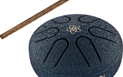 Steel Tongue Drum Meinl Sonic Energy Pocket Steel Tongue Drum A Major 6 Notes Navy Blue Venus Flower 3''/7.6 cm