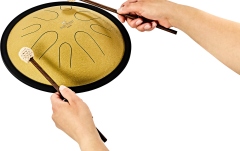 Steel Tongue RE minor Meinl Sonic Energy 10'' Compact Steel Tongue Drum, D Minor, 8 Notes, 432 Hz, Gold