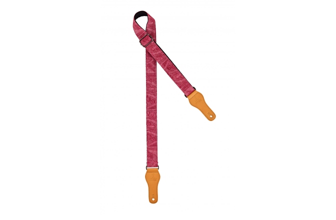 Strap de Ukulele Ortega denim ukulele strap - pink