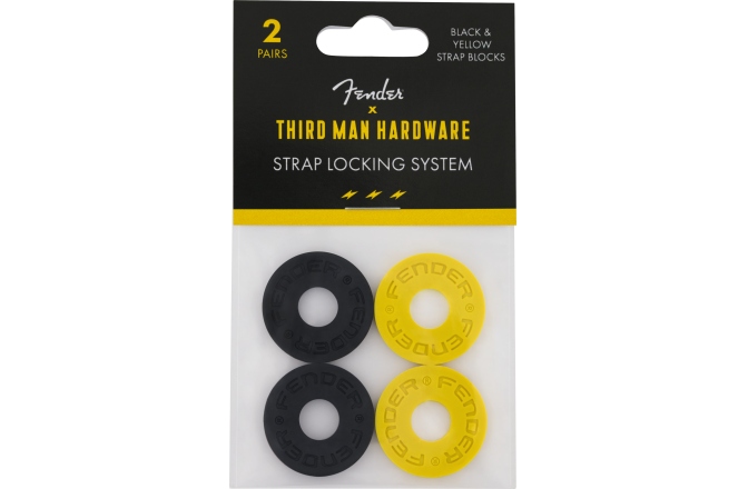 Straplock-uri Fender X Third Man Strap Blocks 2BLK/2 YLW