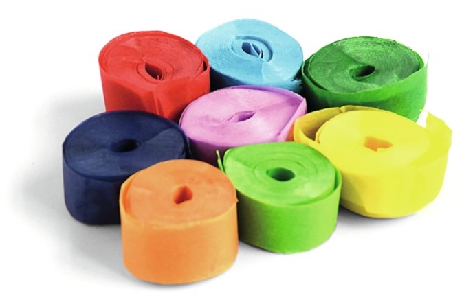 Streamere de hârtie de înaltă calitate TCM FX Slowfall Streamers 5mx0.85cm, multicolor, 100x