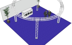 Structură metalică circulară Alutruss Truss set QUADLOCK 6082 circle 6.6x3.5m