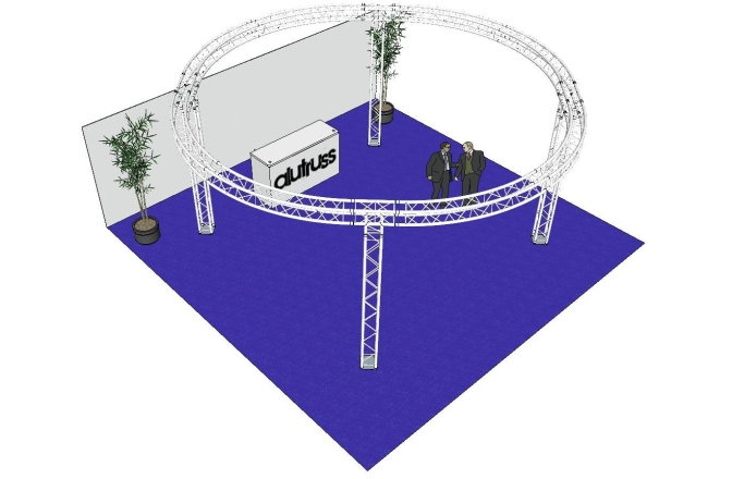 Structură metalică circulară Alutruss Truss set QUADLOCK 6082 circle 6.6x3.5m