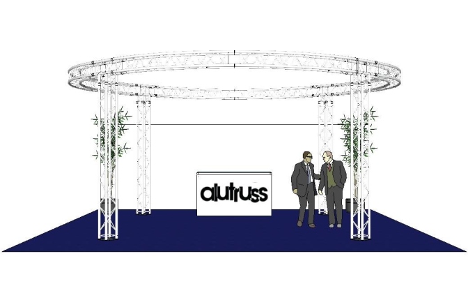 Structură metalică circulară Alutruss Truss set QUADLOCK 6082 circle 6.6x3.5m