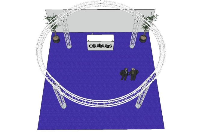 Structură metalică circulară Alutruss Truss set QUADLOCK 6082 circle 6.6x3.5m