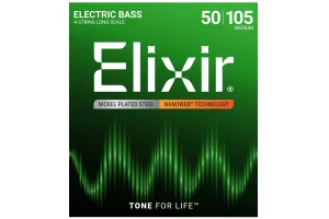 Elixir Nanoweb Electric Bass Nickel Plated Steel 50-105 Medium