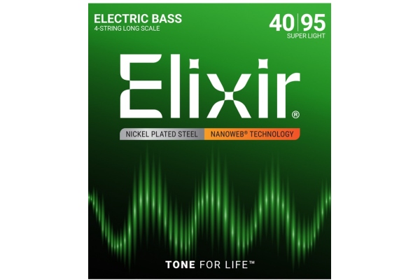 Elixir Nanoweb Electric Bass Nickel Plated Steel 40-95 Super Light