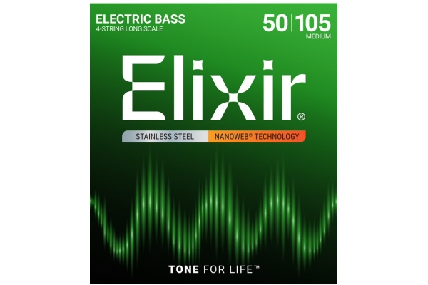 Elixir Nanoweb Electric Bass Stainless Steel 50-105 Medium